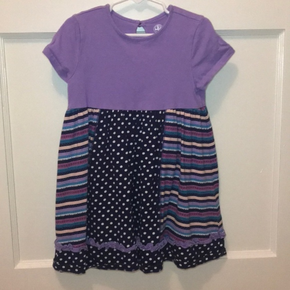 Little Girls Sz 6 Purple/Navy Dress